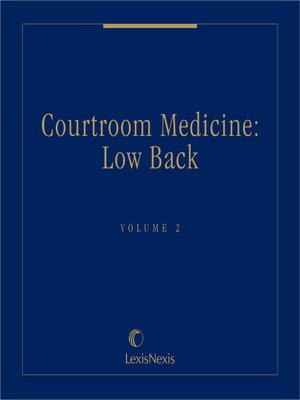 cover image of Courtroom Medicine: The Low Back